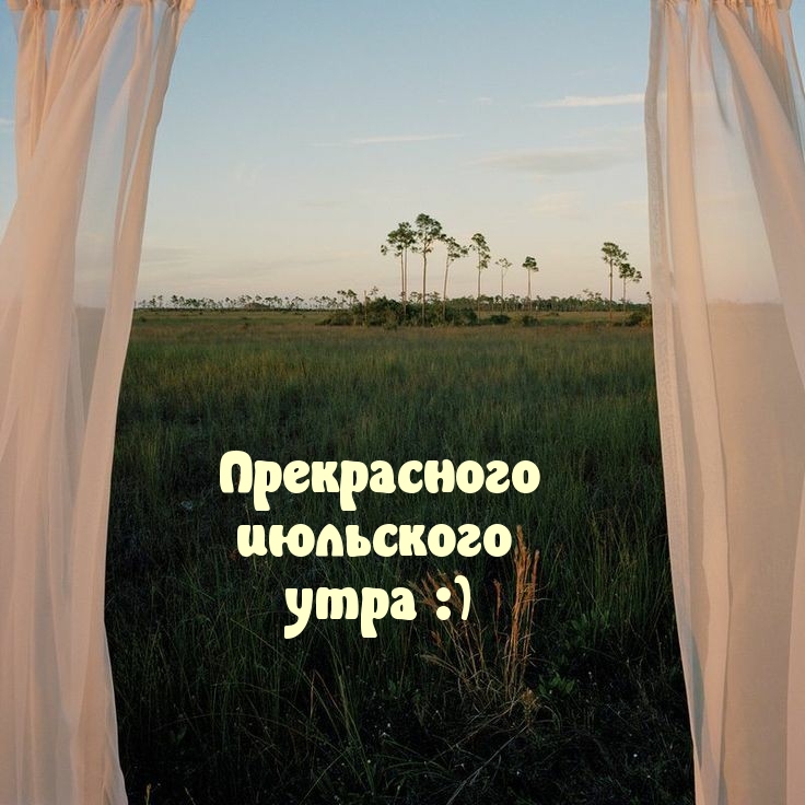 Прекрасного июльского утра :)