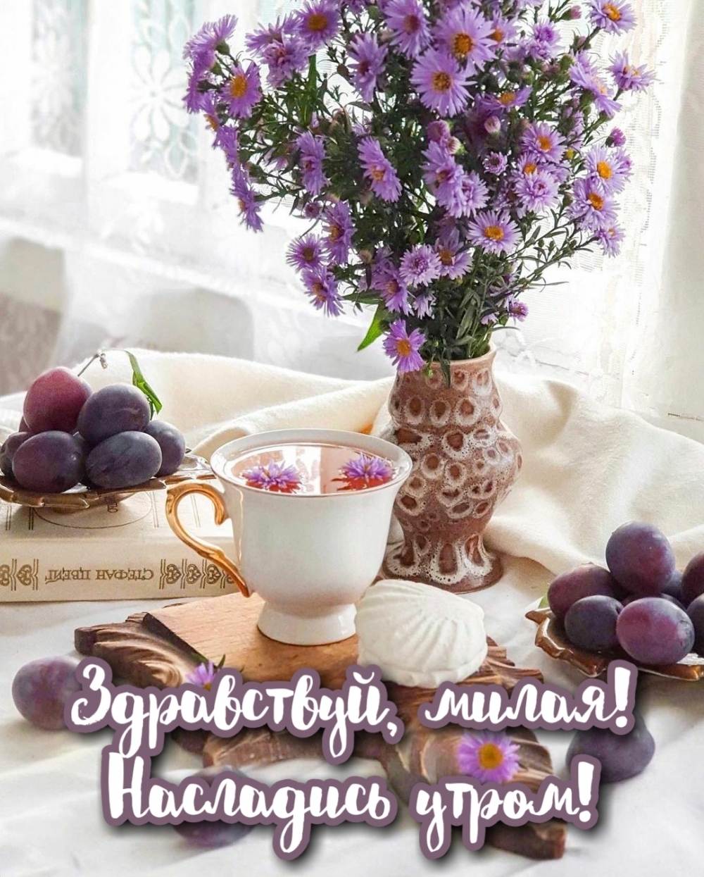 Здравствуй, милая! Насладись утром!