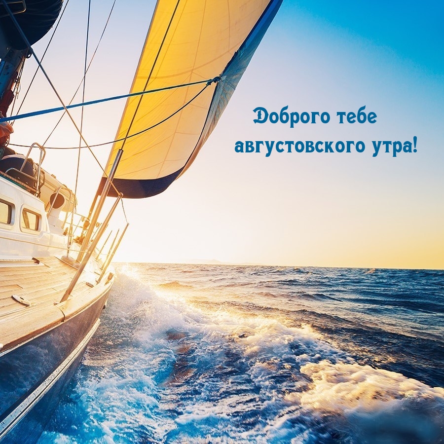 Доброго тебе августовского утра!
