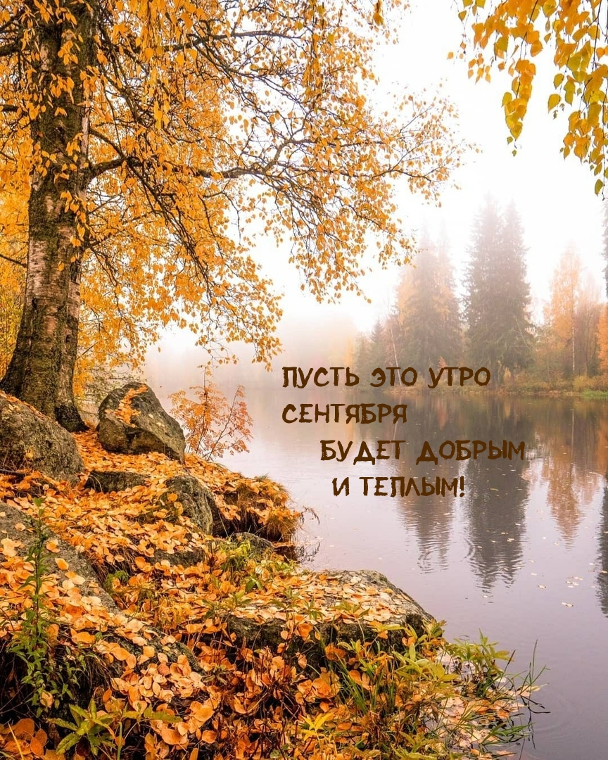 Пусть это утро сентября будет добрым и теплым!