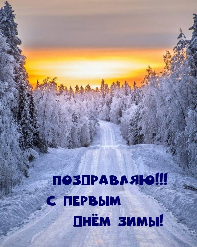 Поздравляю! С первым днём зимы!