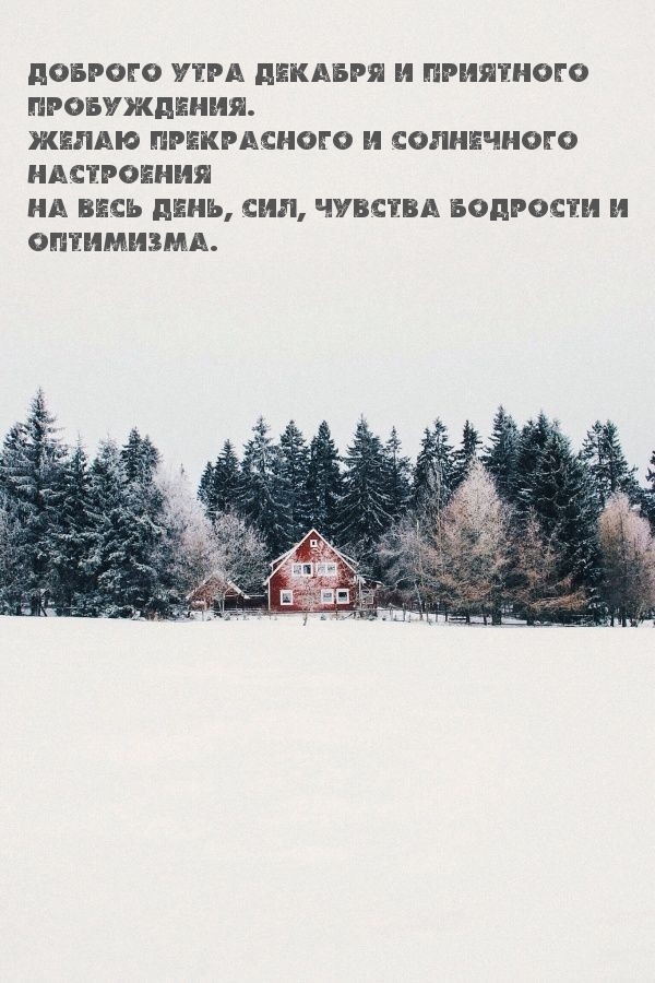 Доброго утра декабря и приятного пробуждения.