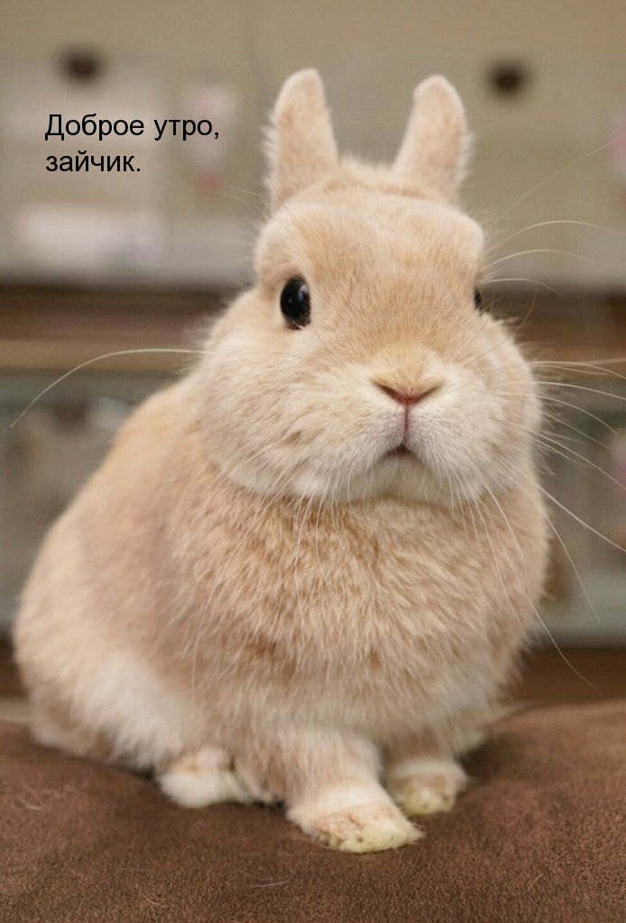 Доброе утро, зайчик.