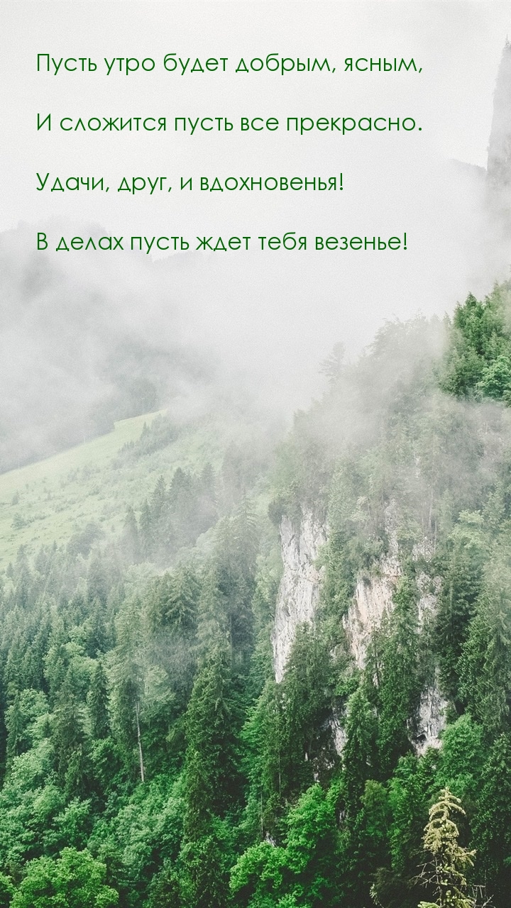 Пусть утро будет добрым, ясным