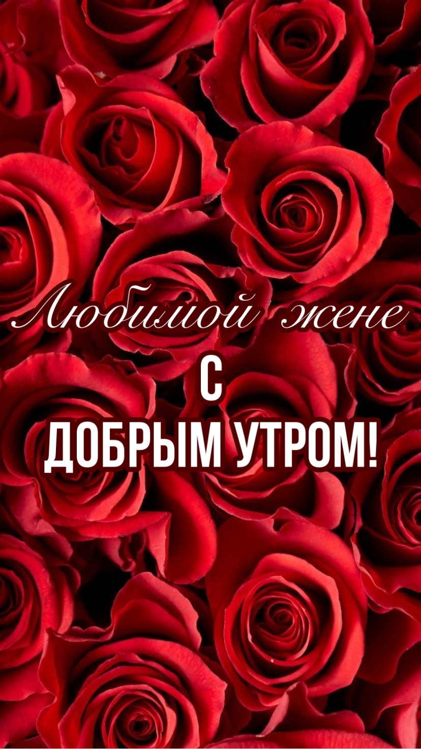 Любимой жене С ДОБРЫМ УТРОМ!