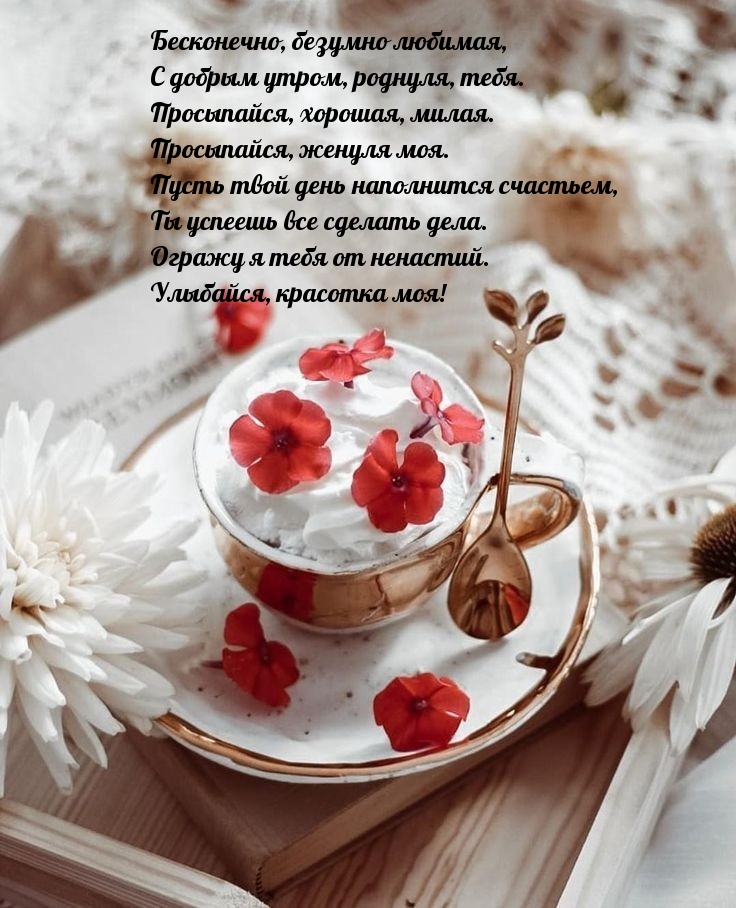 Бесконечно, безумно любимая, с добрым утром, роднуля, тебя.
