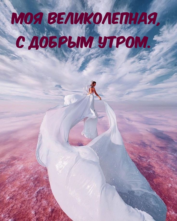 Моя великолепная, с добрым утром.