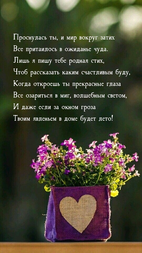 Проснулась ты, и мир вокруг затих