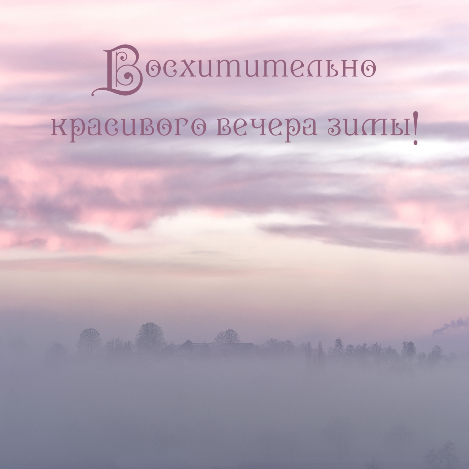 Восхитительного зимнего вечера!