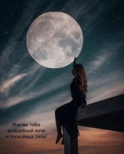 Желаю тебе волшебной ночи и спокойных снов!