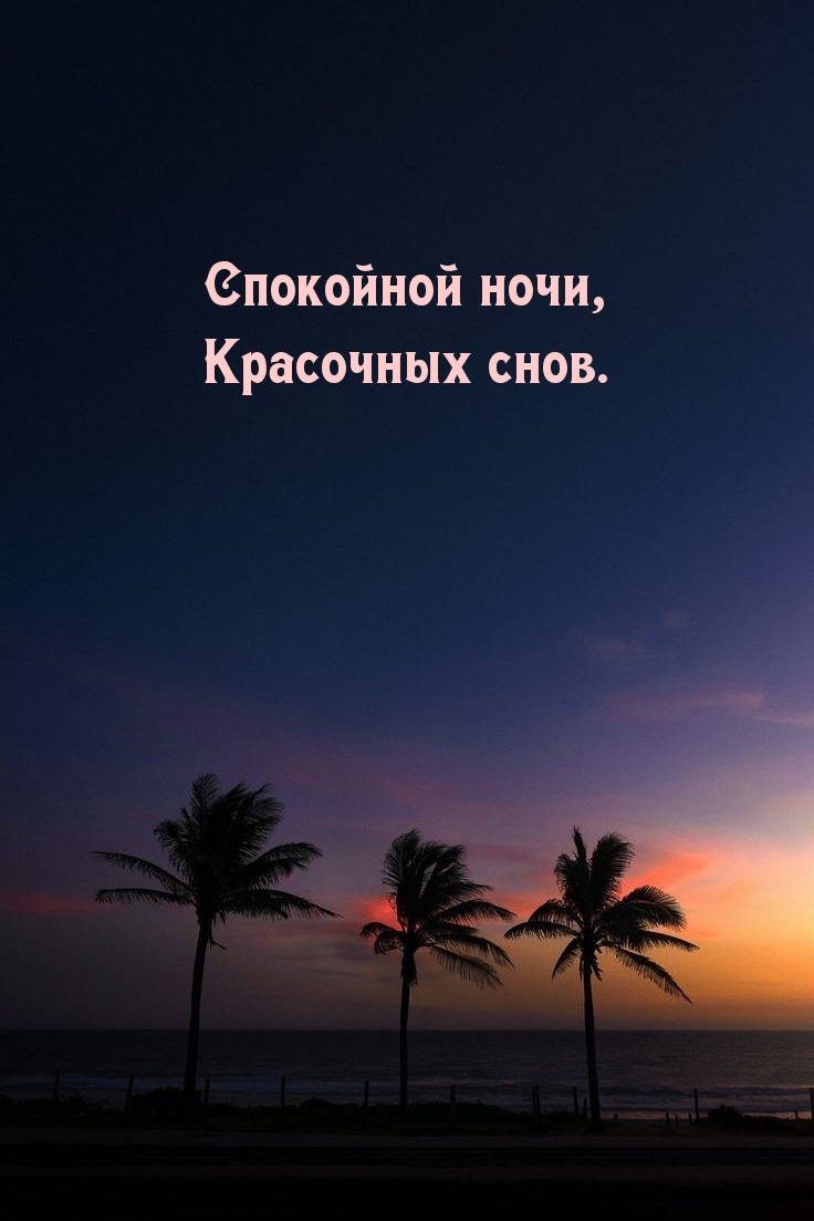 Спокойной ночи, Красочных снов.