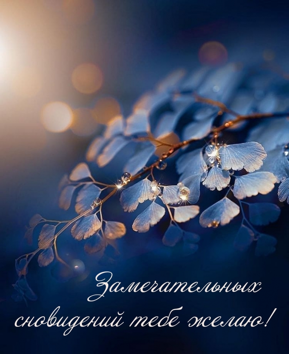 Замечательных сновидений тебе желаю!