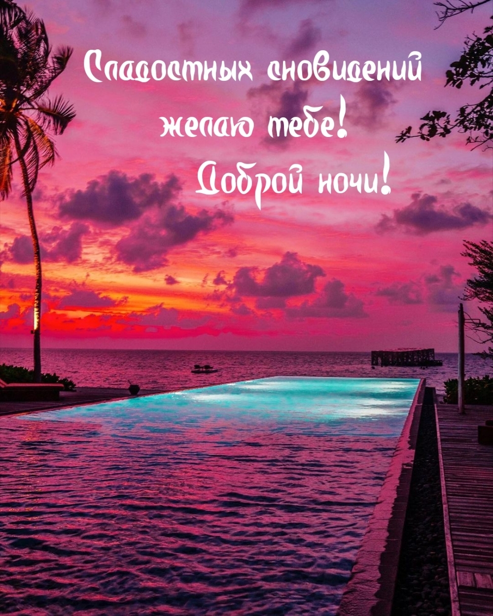 Сладостных сновидений желаю тебе! Доброй ночи!