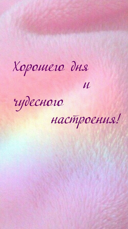 Хорошего дня и чудесного настроения!