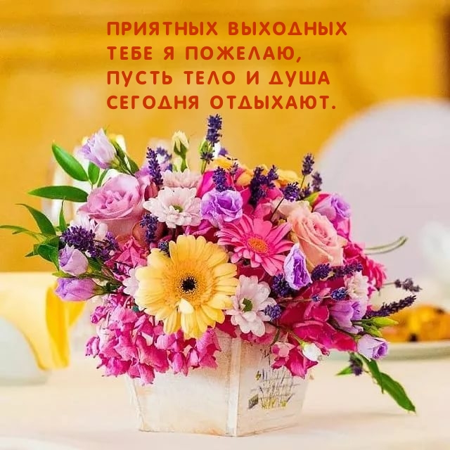 Приятных выходных Тебе я пожелаю