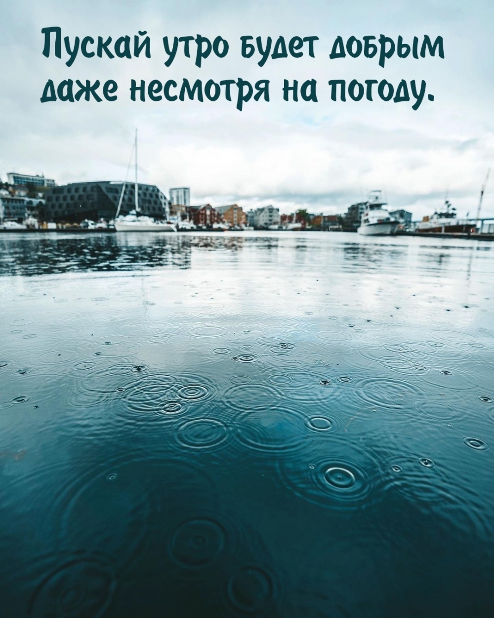 Пускай утро будет добрым даже несмотря на погоду.