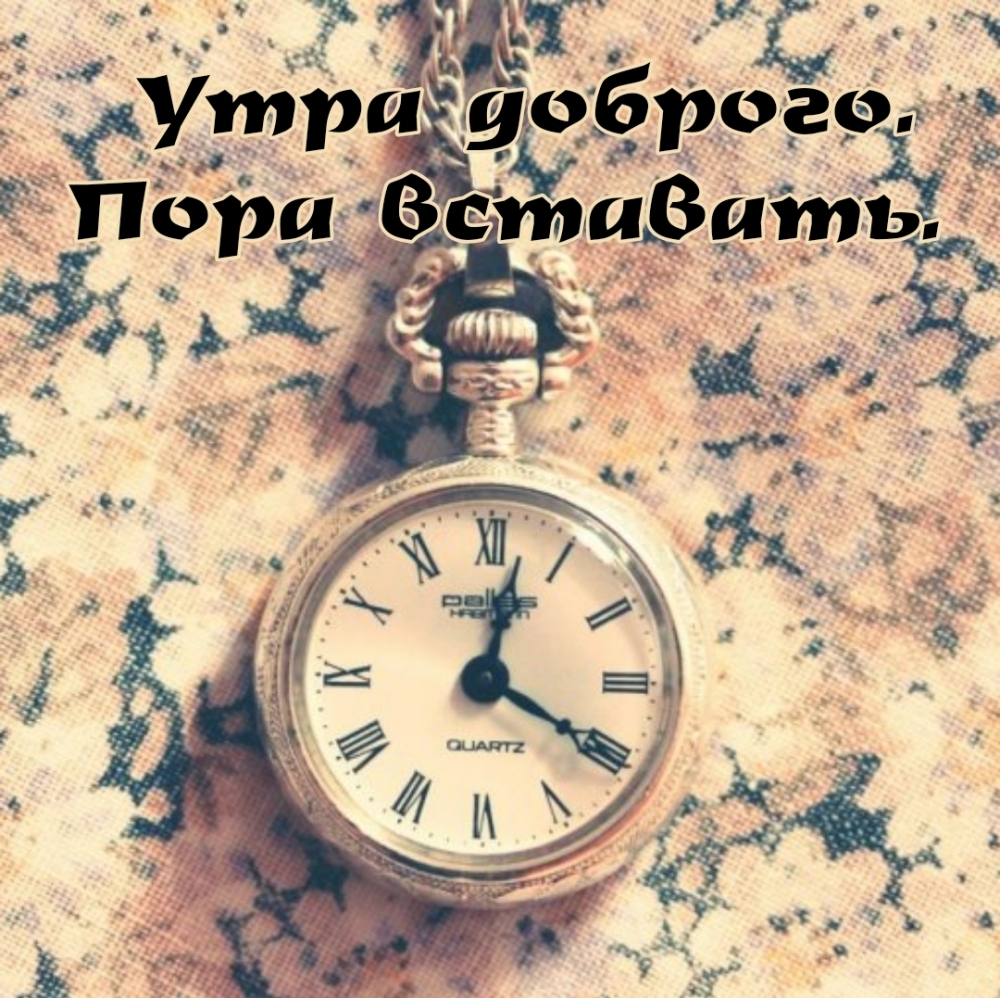 Утра доброго. Пора вставать.