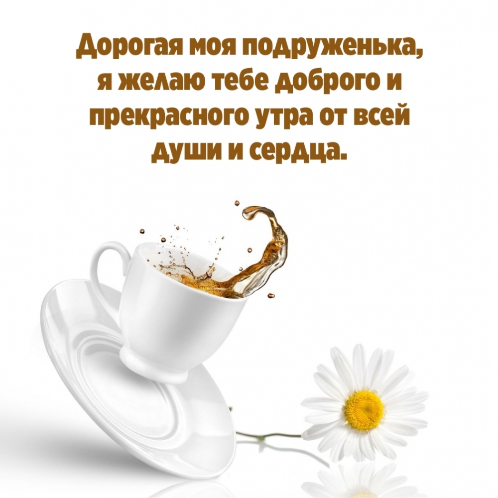 Дорогая моя подруженька, я желаю тебе доброго и прекрасного утра