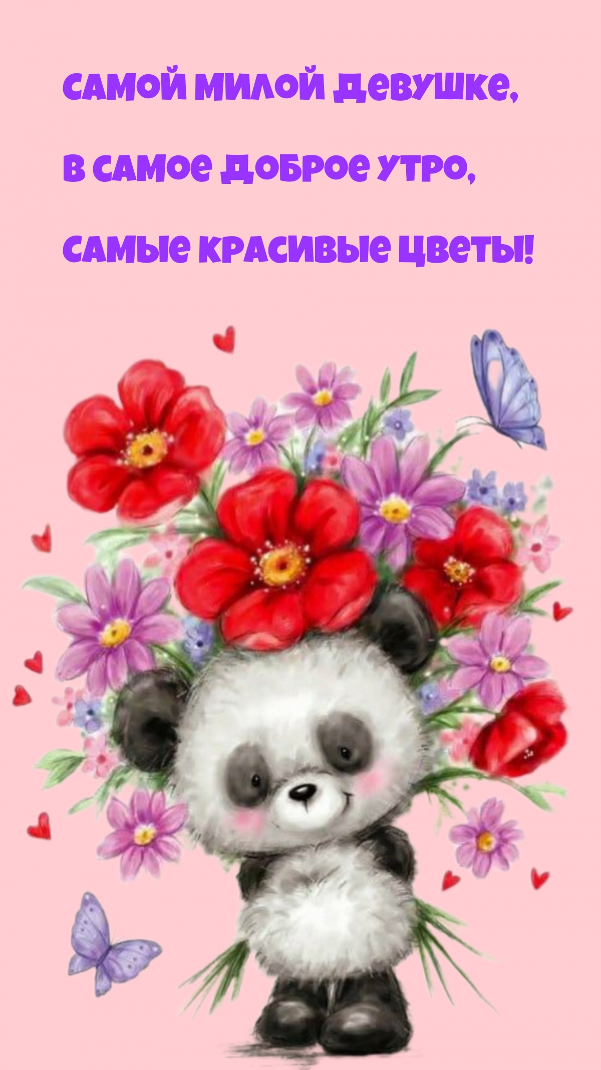 Самой милой девушке, в самое доброе утро, самые красивые цветы!