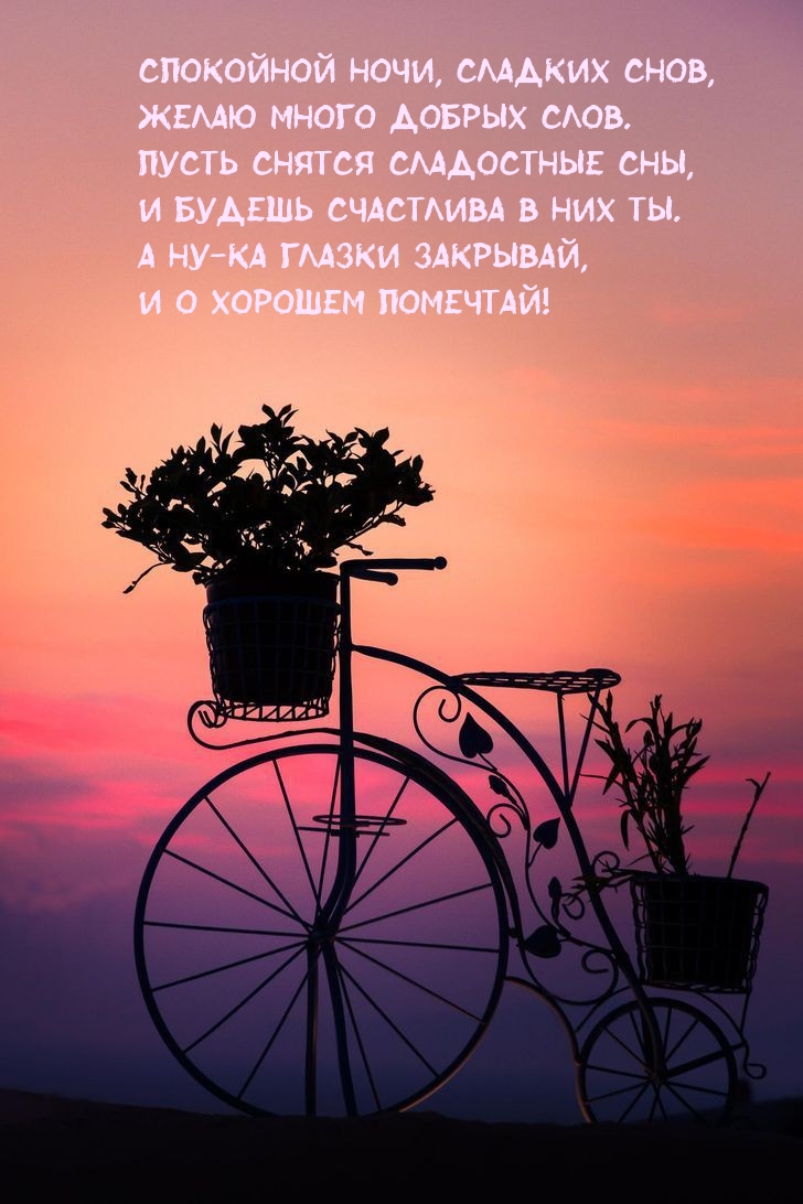 Спокойной ночи, сладких снов, желаю много добрых слов.