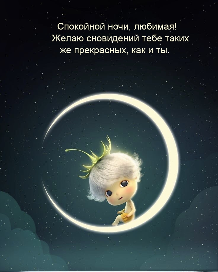Спокойной ночи, любимая! Желаю сновидений тебе