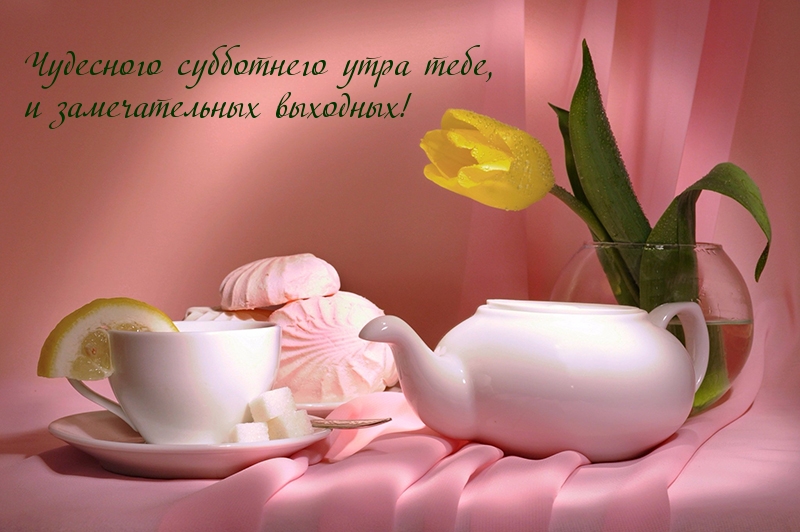 Чудесного субботнего утра тебе, и замечательных выходных!