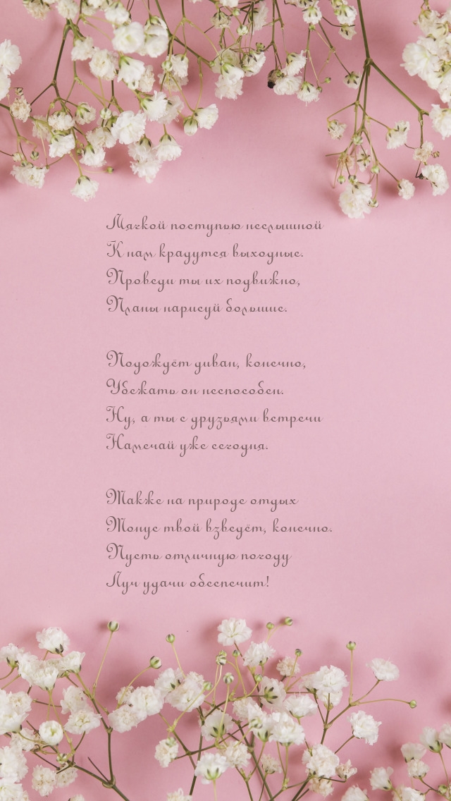 Мягкой поступью неслышной к нам крадутся выходные.