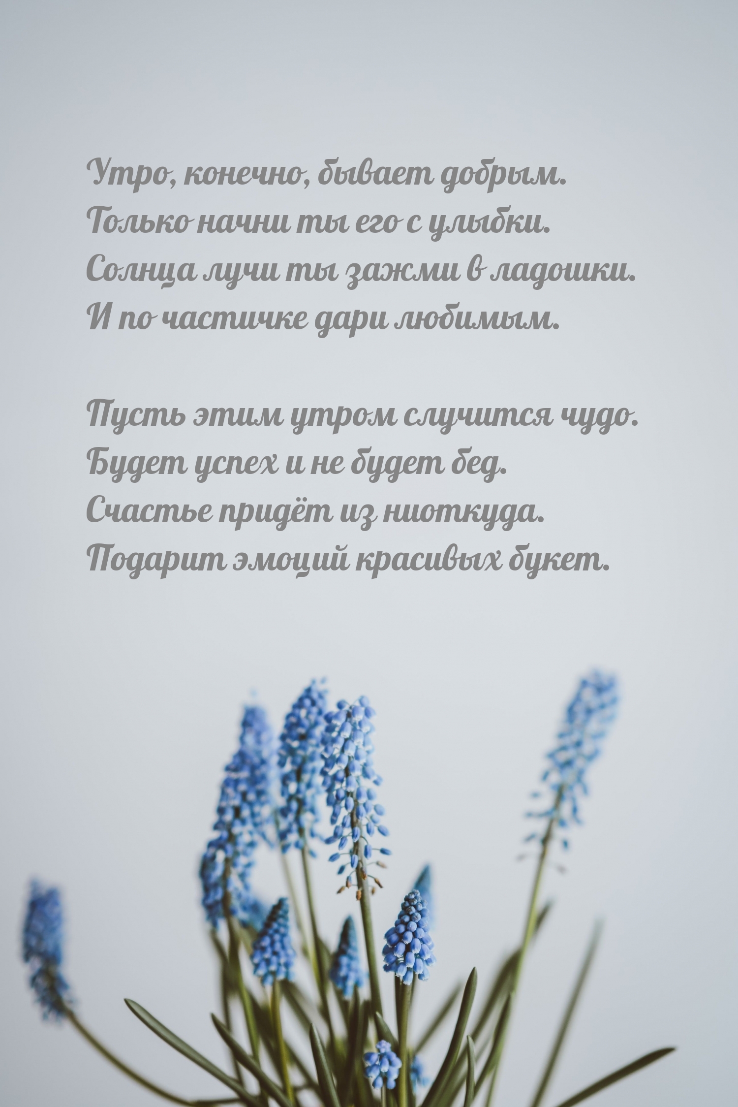 Утро, конечно, бывает добрым. Только начни ты его с улыбки.