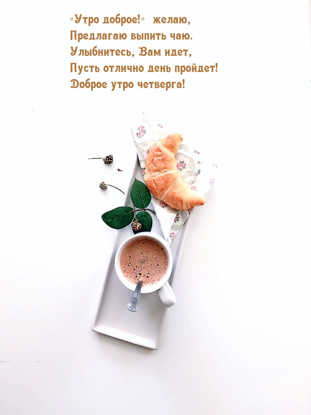«Утро доброе!» желаю, предлагаю выпить чаю.