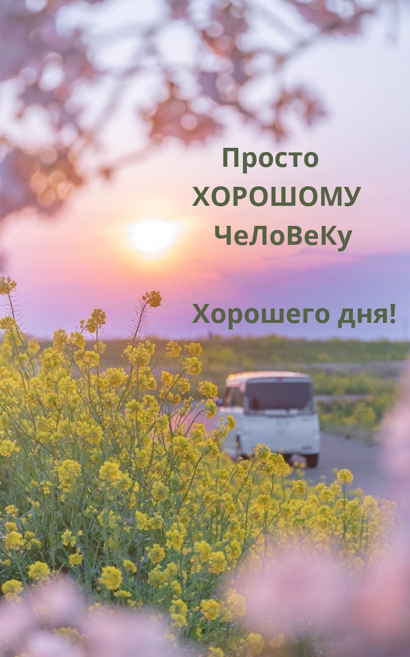Просто ХОРОШОМУ ЧеЛоВеКу Хорошего дня!