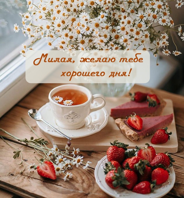 Милая, желаю тебе хорошего дня!