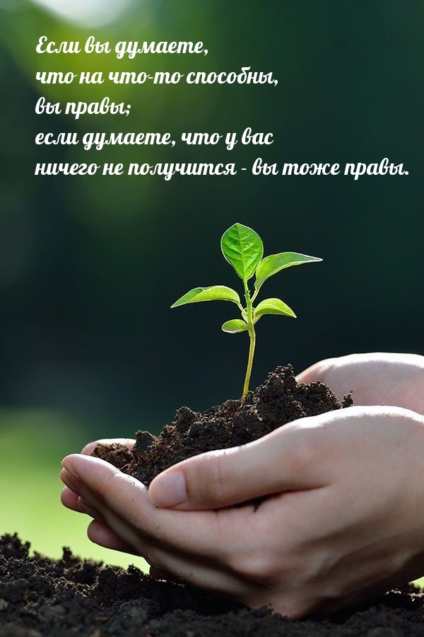 Если вы думаете, что на что-то способны, вы правы