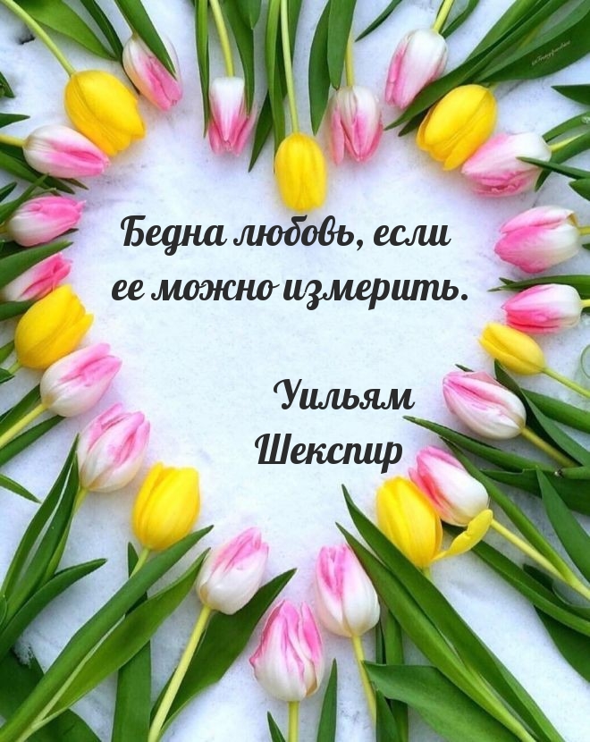 Бедна любовь, если ее можно измерить.