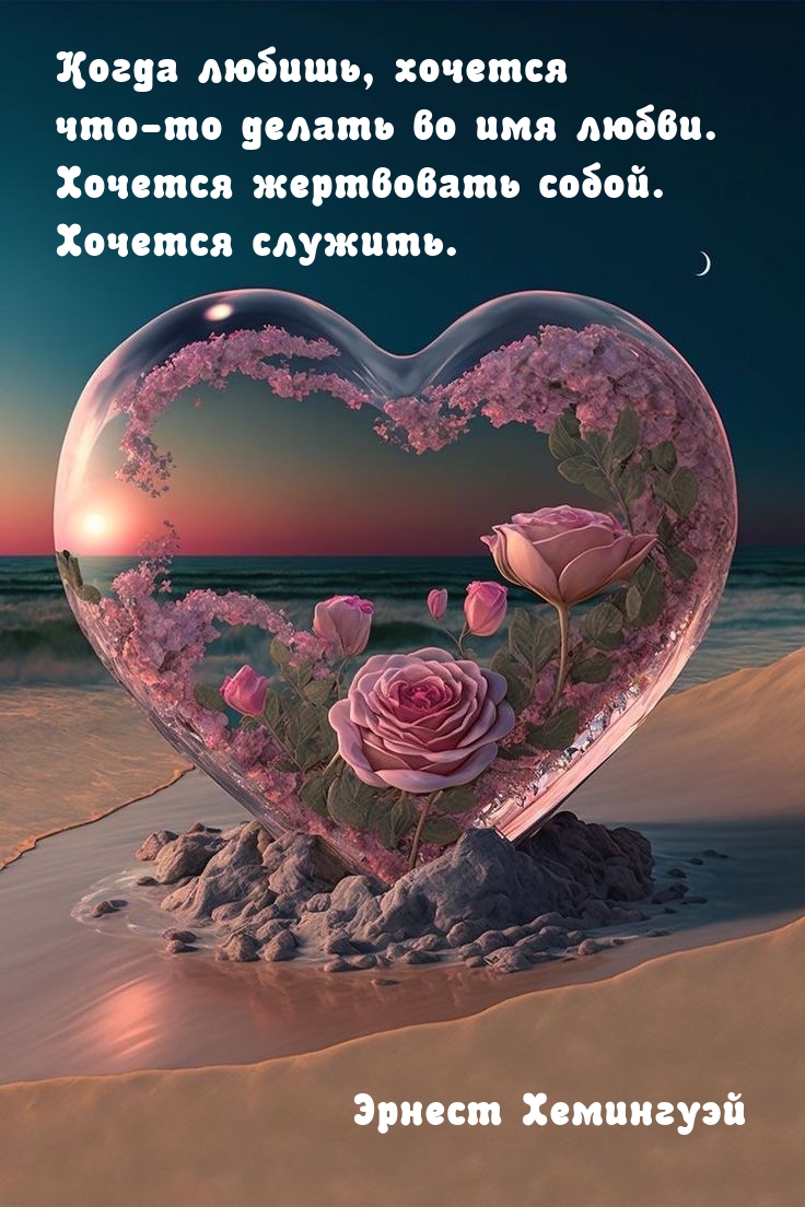 Когда любишь, хочется что-то делать во имя любви.
