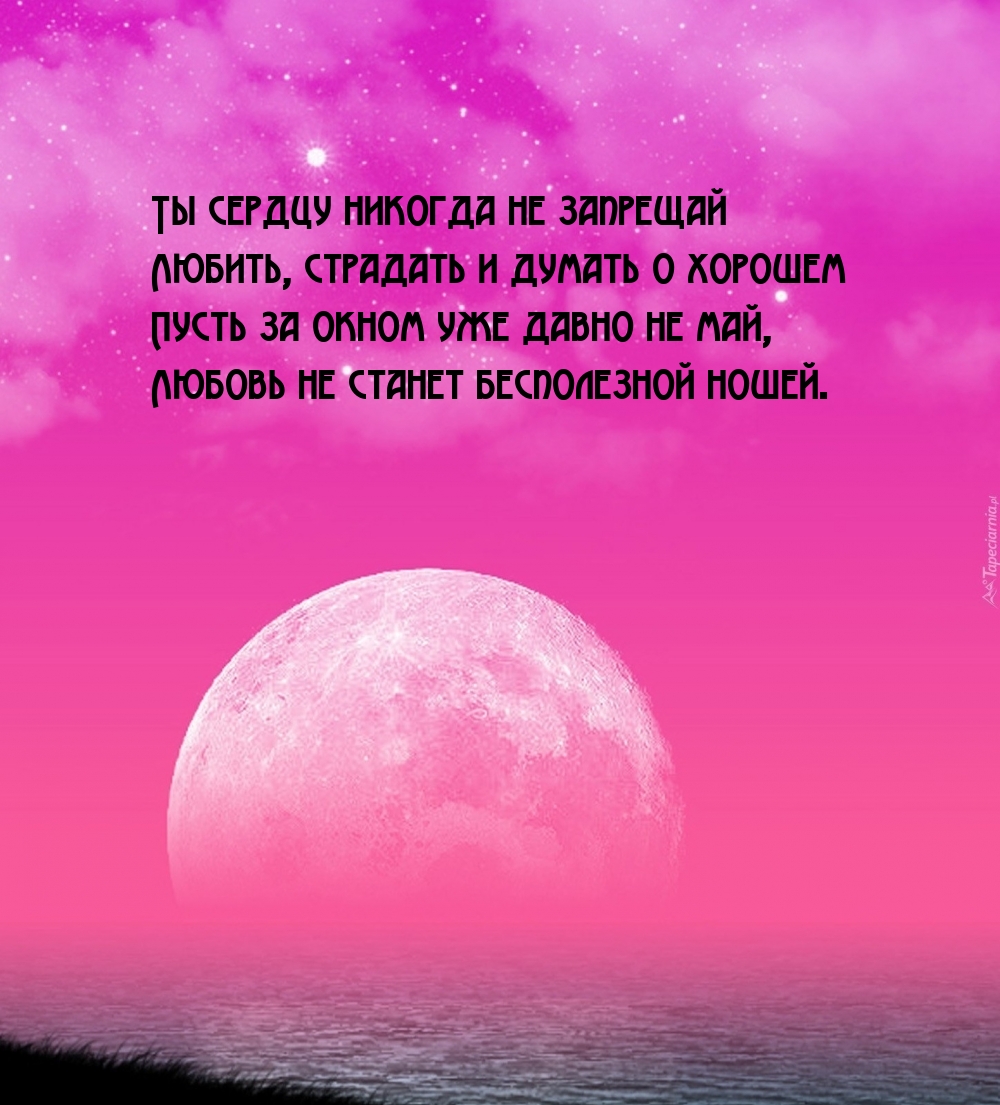Ты сердцу никогда не запрещай любить, страдать и думать о хорошем