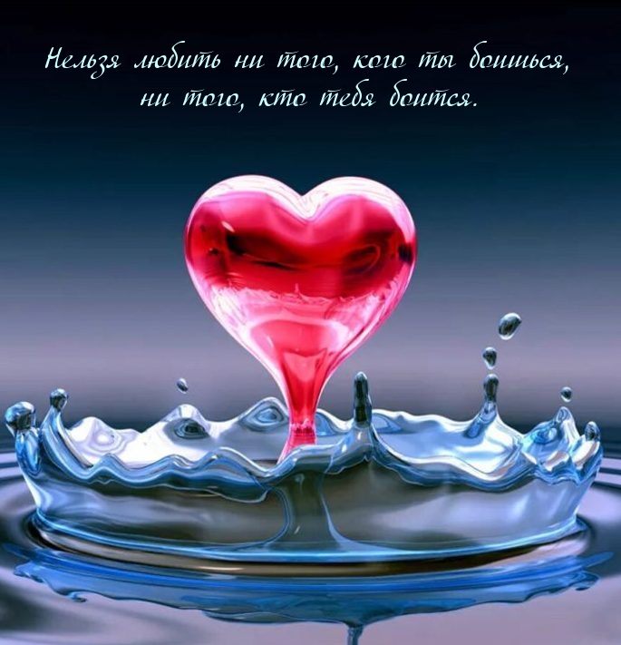 Нельзя любить ни того, кого ты боишься, ни того, кто тебя боится.