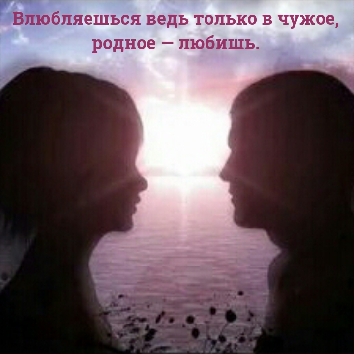 Влюбляешься ведь только в чужое, родное — любишь.