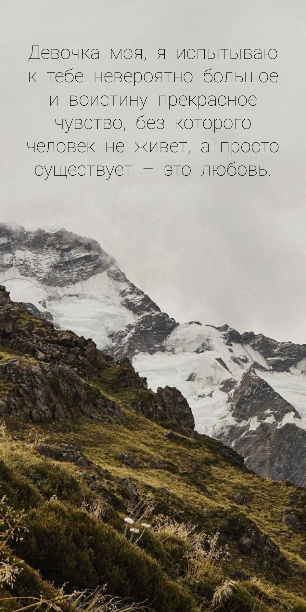 Девочка моя, я испытываю к тебе большое и воистину прекрасное чувство