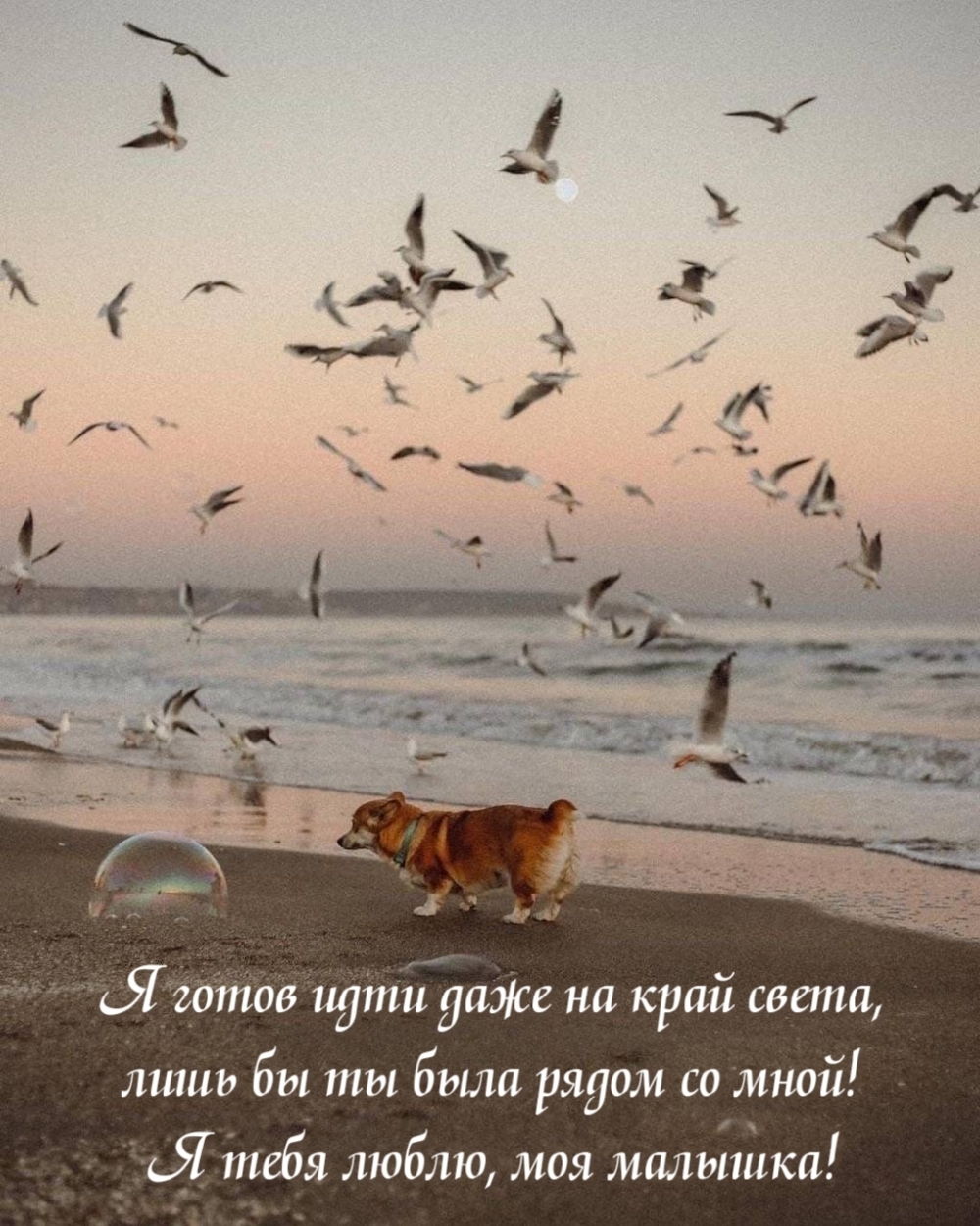 Я готов идти даже на край света, лишь бы ты была рядом со мной!