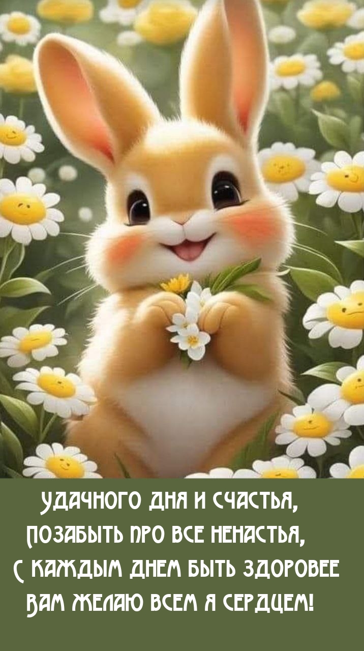 Удачного дня и счастья, позабыть про все ненастья