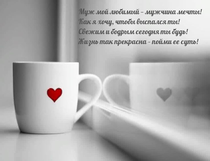 Муж мой любимый, свежим и бодрым сегодня будь!