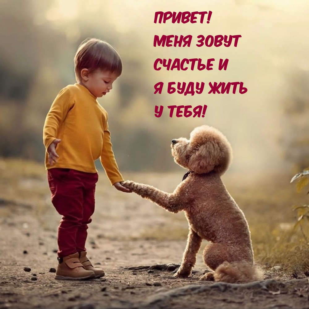 Привет! Меня зовут счастье и я буду жить у тебя!