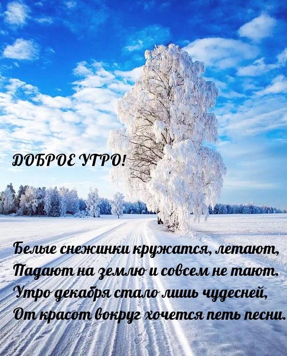 ДОБРОЕ УТРО! Белые снежинки кружатся