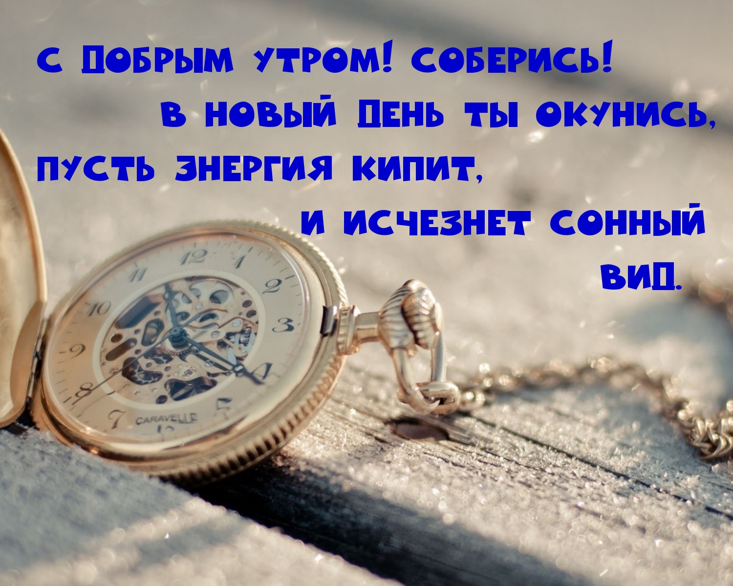 С добрым утром! Соберись!