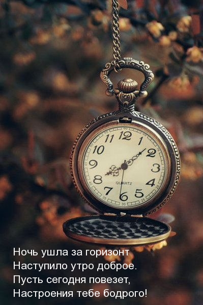 Ночь ушла за горизонт, наступило утро доброе