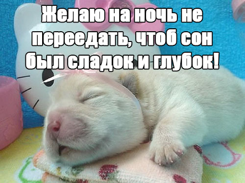 Желаю на ночь не переедать!