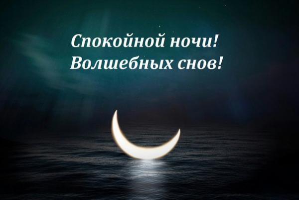 Волшебных снов! Спокойной ночи!