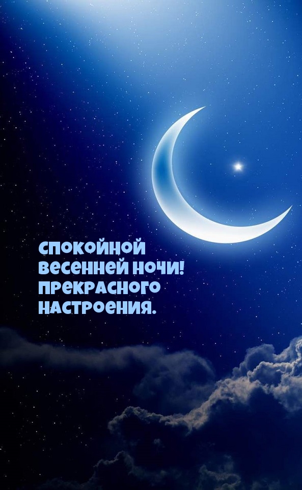 Спокойной весенней ночи! Прекрасного настроения.