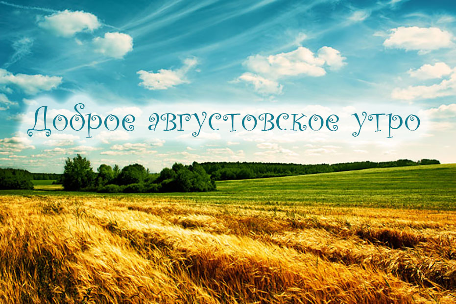 Доброе августовское утро!