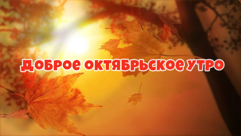 Доброе октябрьское утро!